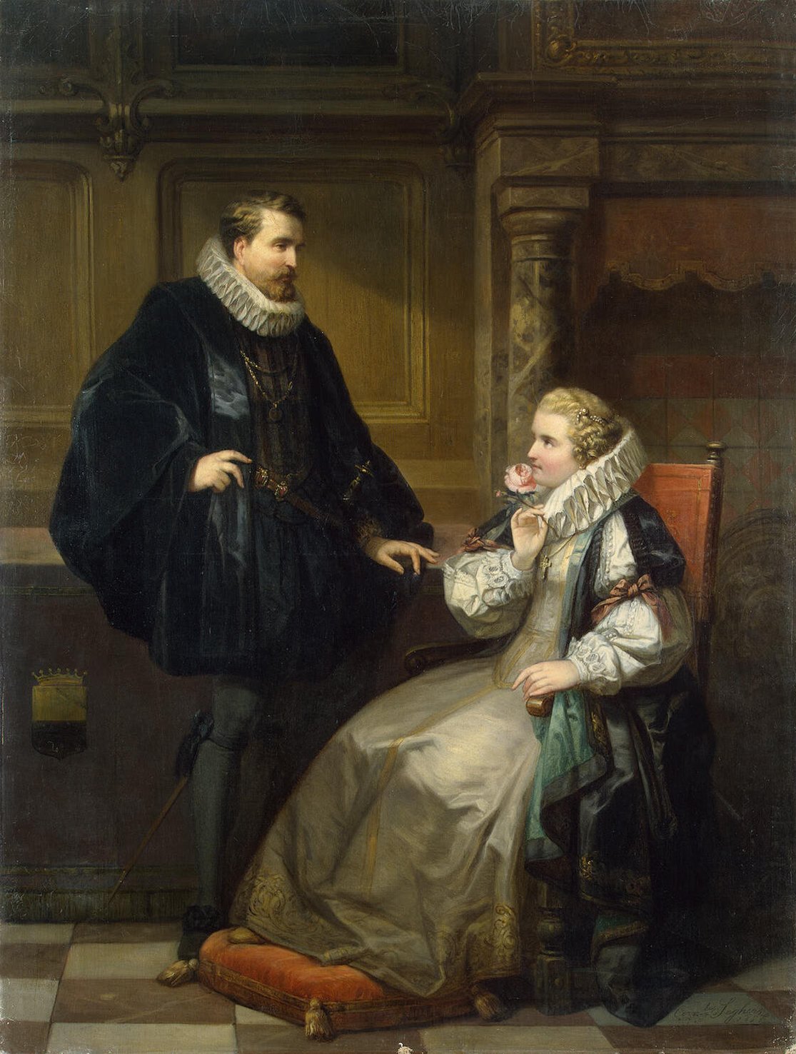 Lady And Gentleman by Corneille Seghers, 1857
